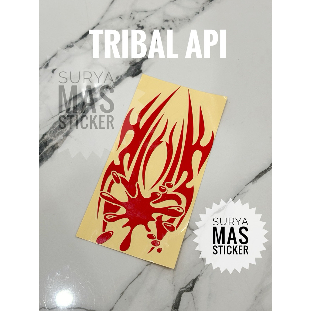 Jual stiker tribal api spakbor depan motor metalik mantul | Shopee ...