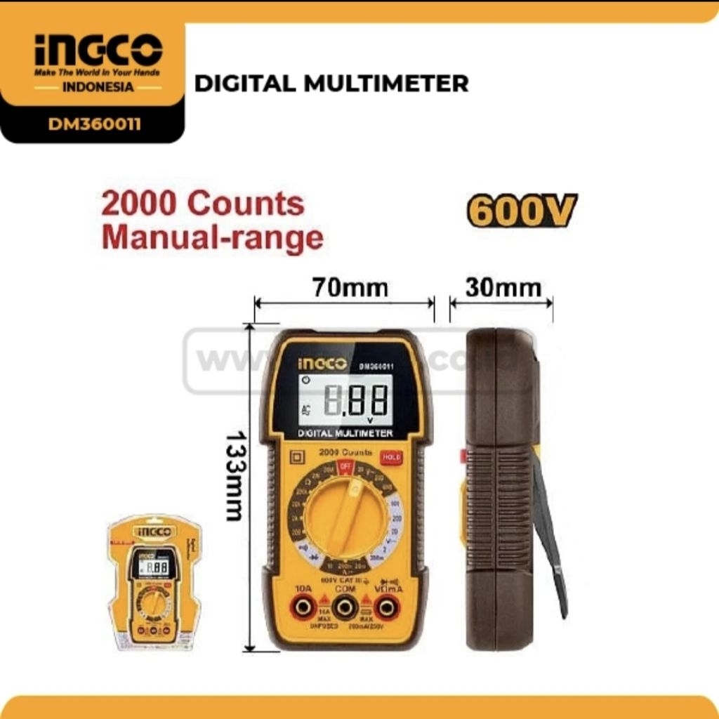 Jual DIGITAL MULTIMETER INGCO DM360011 | Shopee Indonesia
