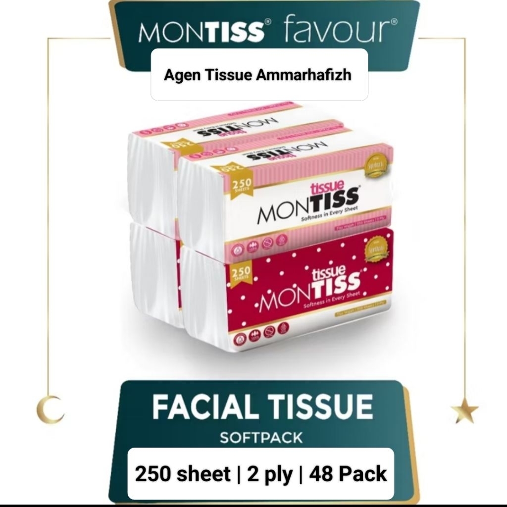 Jual Montiss Facial Tissue 250 Sheets – 2 ply | Shopee Indonesia