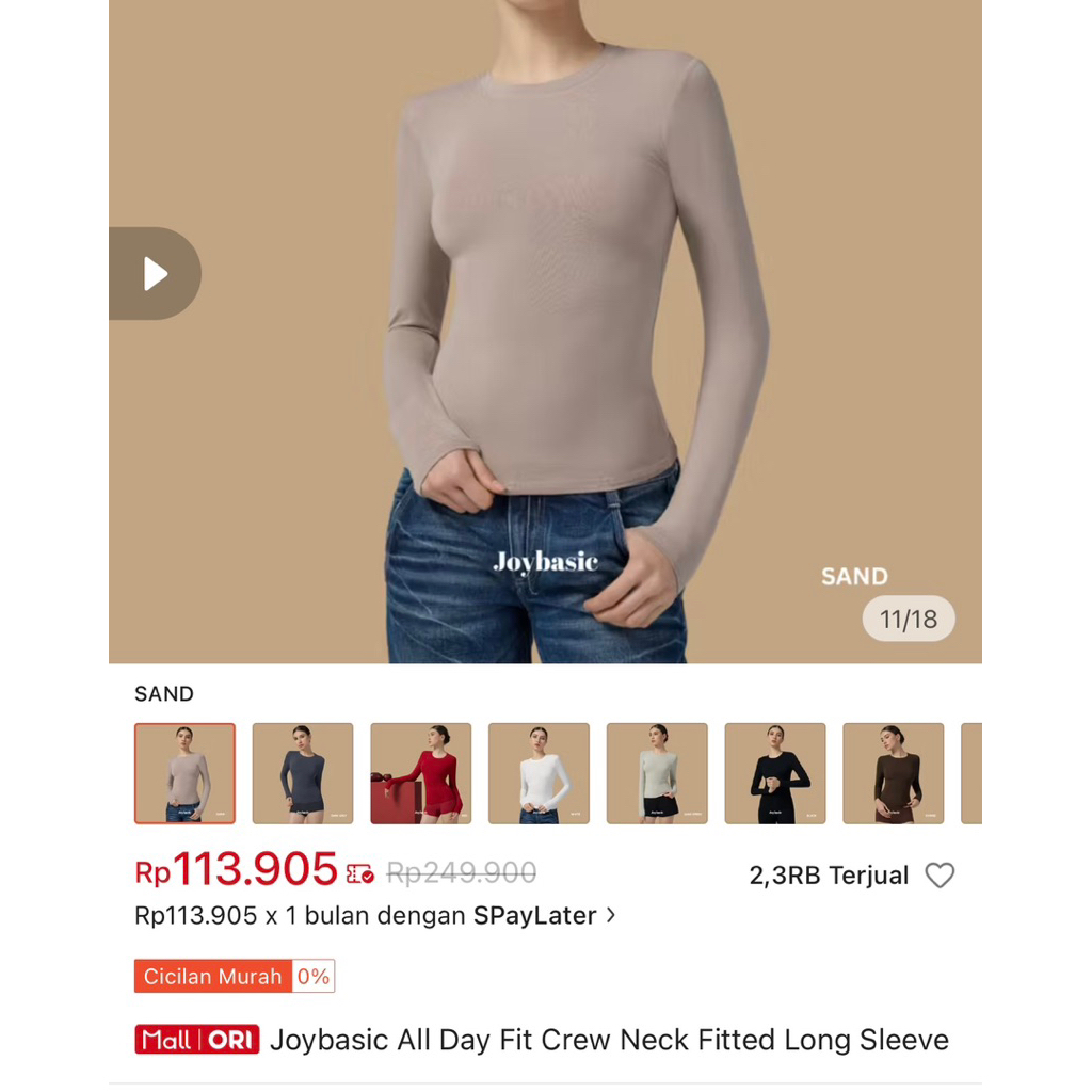 Jual Joybasic Long Sleeve NEW TAG | Shopee Indonesia