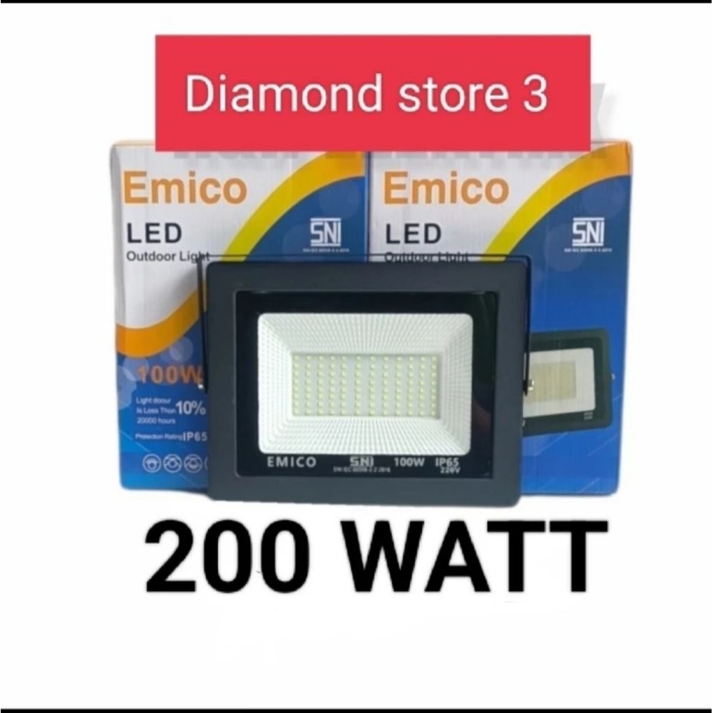 Jual EMICO Lampu Sorot LED 200 watt / Lampu Tembak 200w | Shopee Indonesia