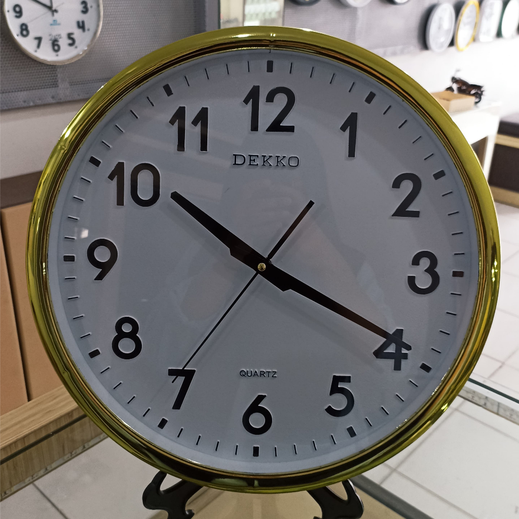Jual JAM DINDING DEKKO 380 BESAR WHITE GOLD/JAM DINDING ESTETIK/JAM ...