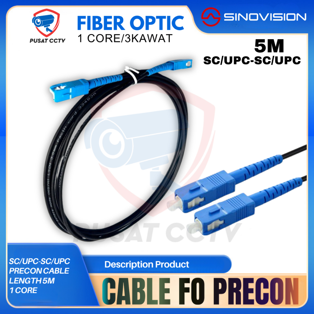 Jual Kabel Precon OUTDOOR 2-30M Single Mode 1 Core 2/3 Steel SC/UPC ...