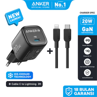 Anker Zolo GaN 20W 30W Wall Charger Adaptor Kabel for iPhone 16 15 14 13 Samsung Ice-Cooled PD USB Type C Lightning MFi Fast Charging