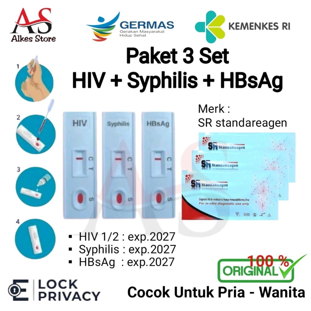Jual Paket Murah HIV - Syphilis - HbsAg Card 1 paket dapat 3 tes ...