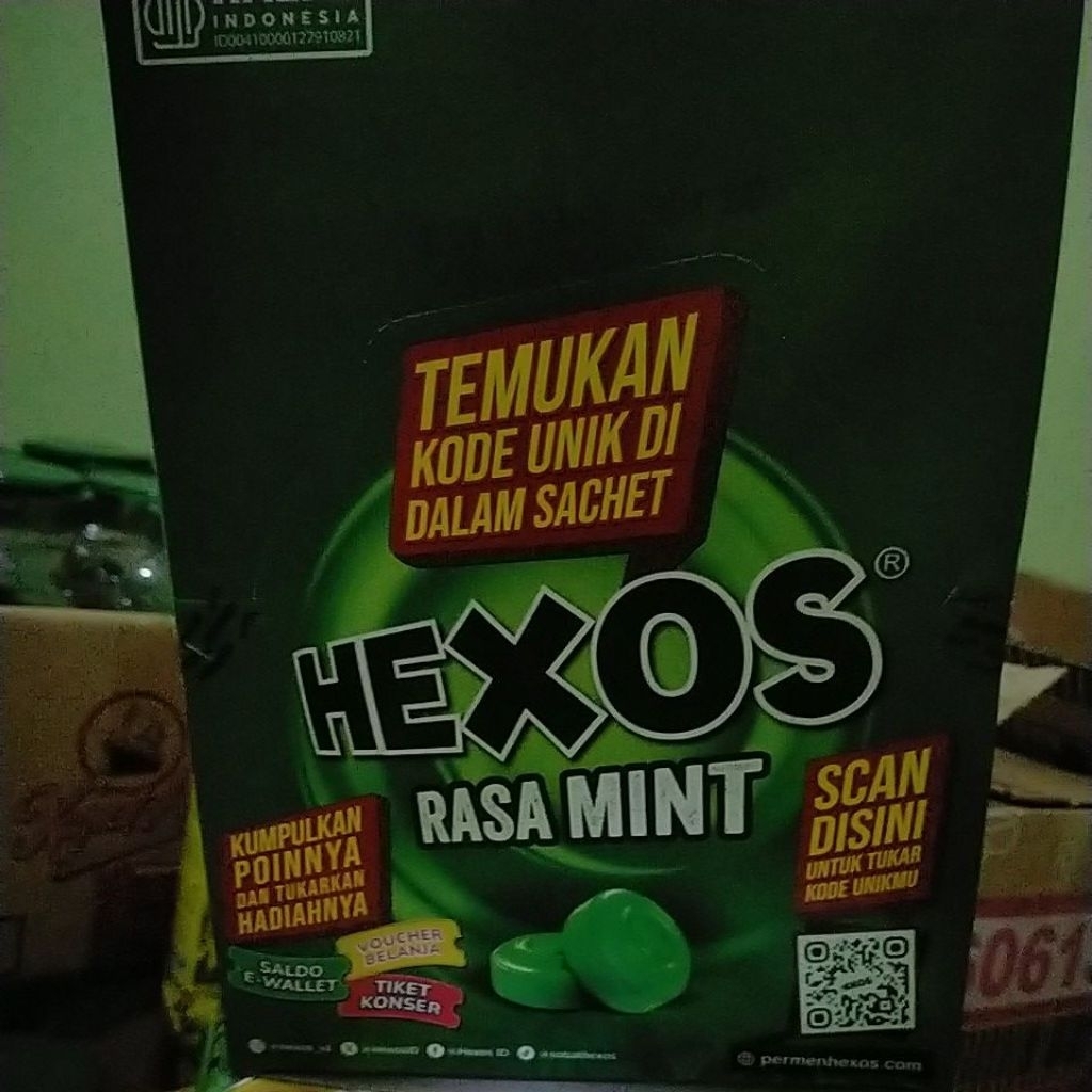 Jual PERMEN HEXOS ISI 50 SACHET ,PER BOX. | Shopee Indonesia