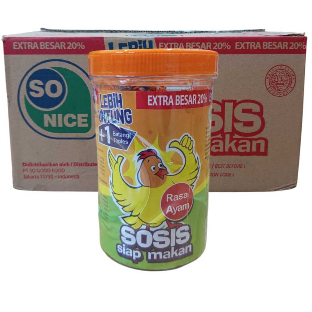 Jual Sosis Sonice Sosis Siap Makan Rasa Ayam Paket 1 Toples | Shopee ...