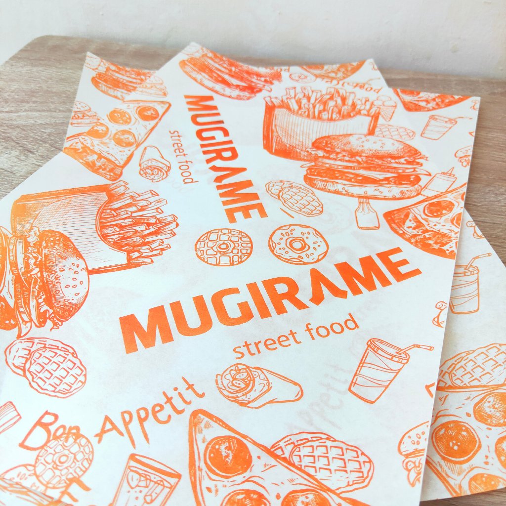 Jual CUSTOM Kertas Roti Foodgrade 12 x 25 cm - Wrap Paper / Kertas ...
