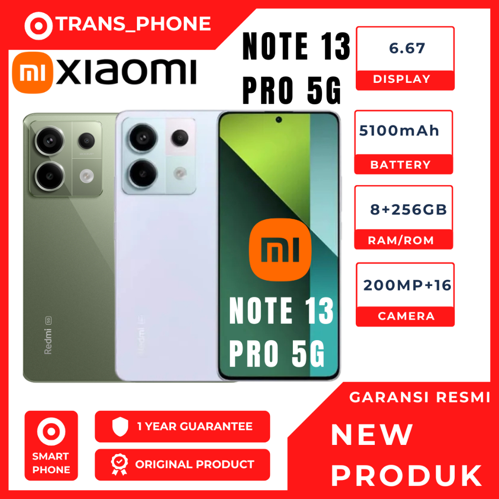 Xiaomi Redmi Note 13 Pro 5G Snapdragon 7s Gen 2 120Hz 200MP 5100mAh 16GB 512GB e