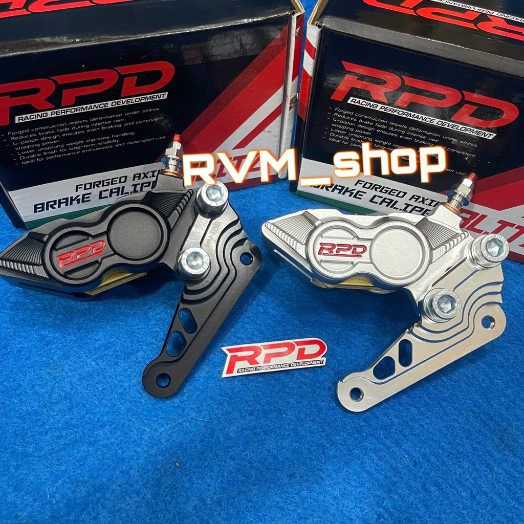 Jual SET KALIPER DEPAN RPD FORGED AXIAL 4PISTON+BREKET CNC 300-320MM ...