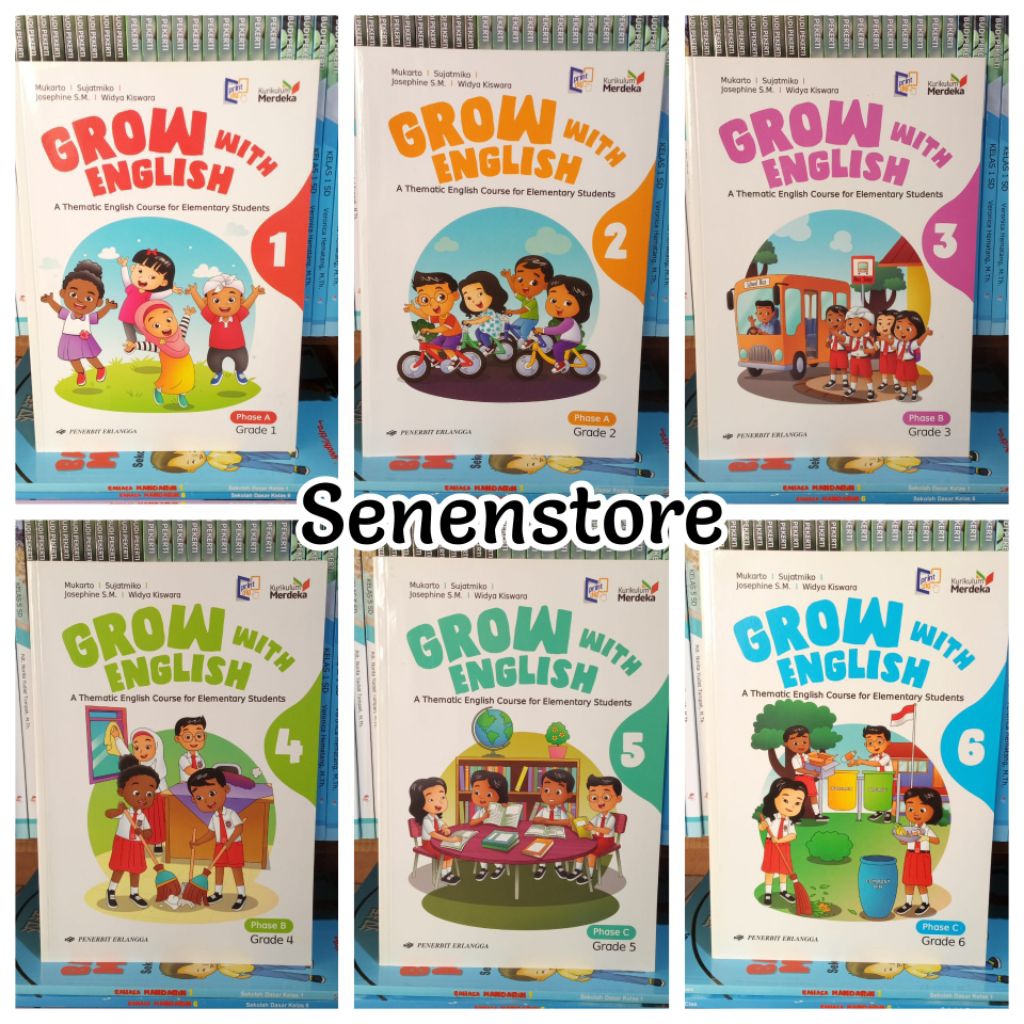 Jual Buku GROW WITH ENGLISH Kelas 1 2 3 4 5 6 SD Kurikulum Merdeka ...