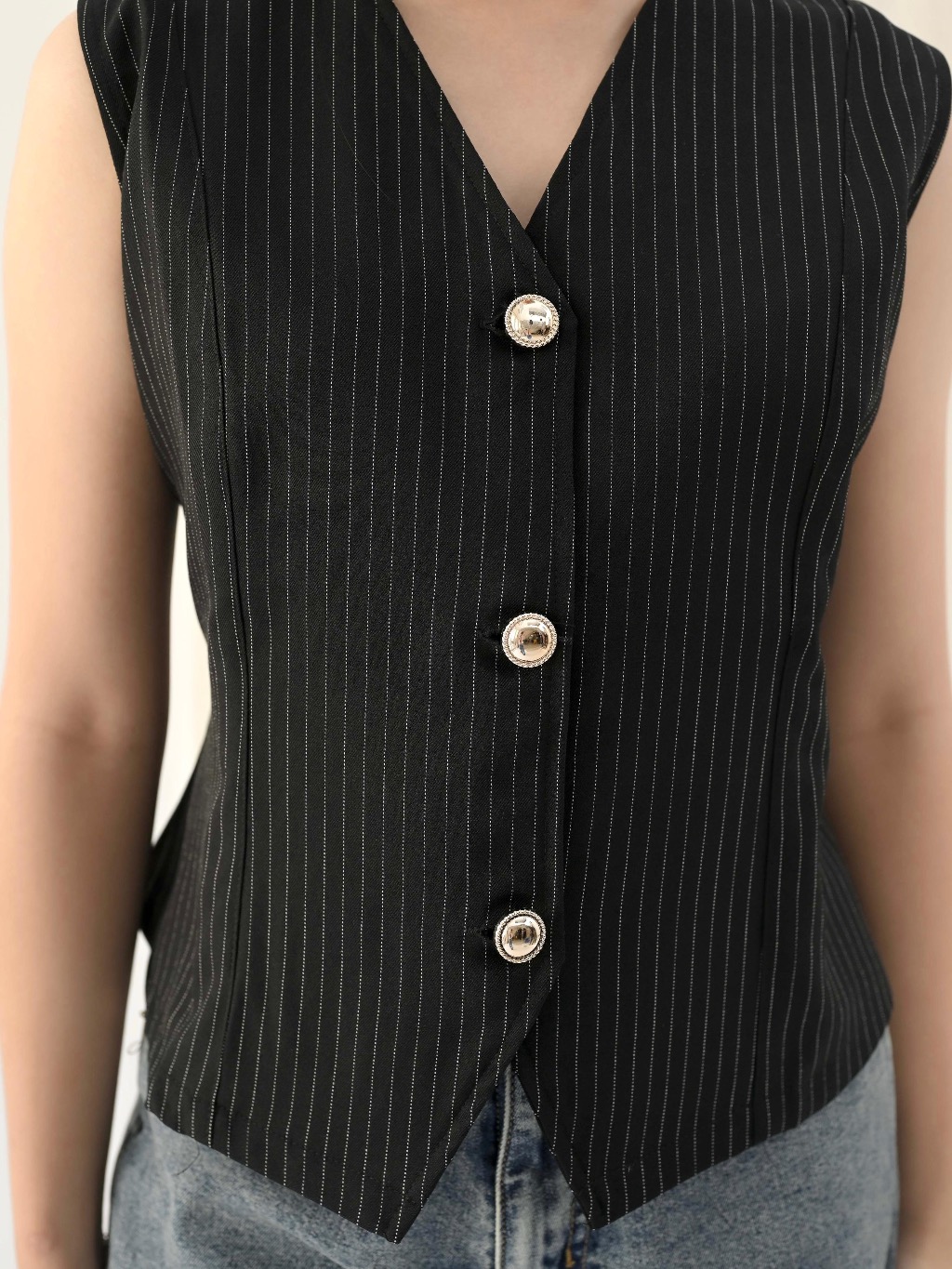 Jual Belladea - Kyara Vest Wanita Atasan Basic Top Rompi Semi Woll ...