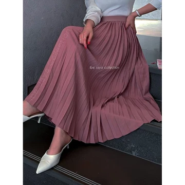 Rok Plisket Premium Bahan Cosebo Crep Standar Dan Jumbo