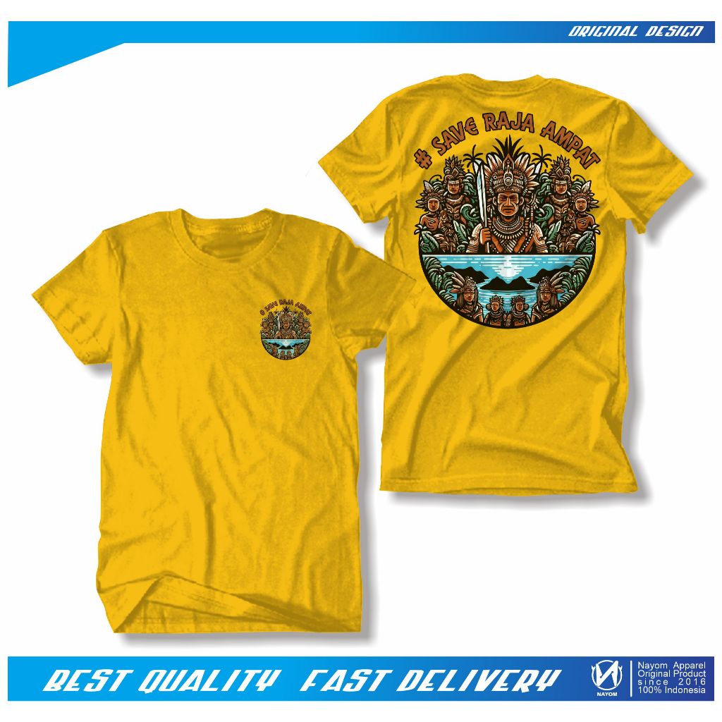 Jual KAOS SAVE RAJA AMPAT INDONESIA KAOS DUKUNGAN RAJA AMPAT PAPUA ...