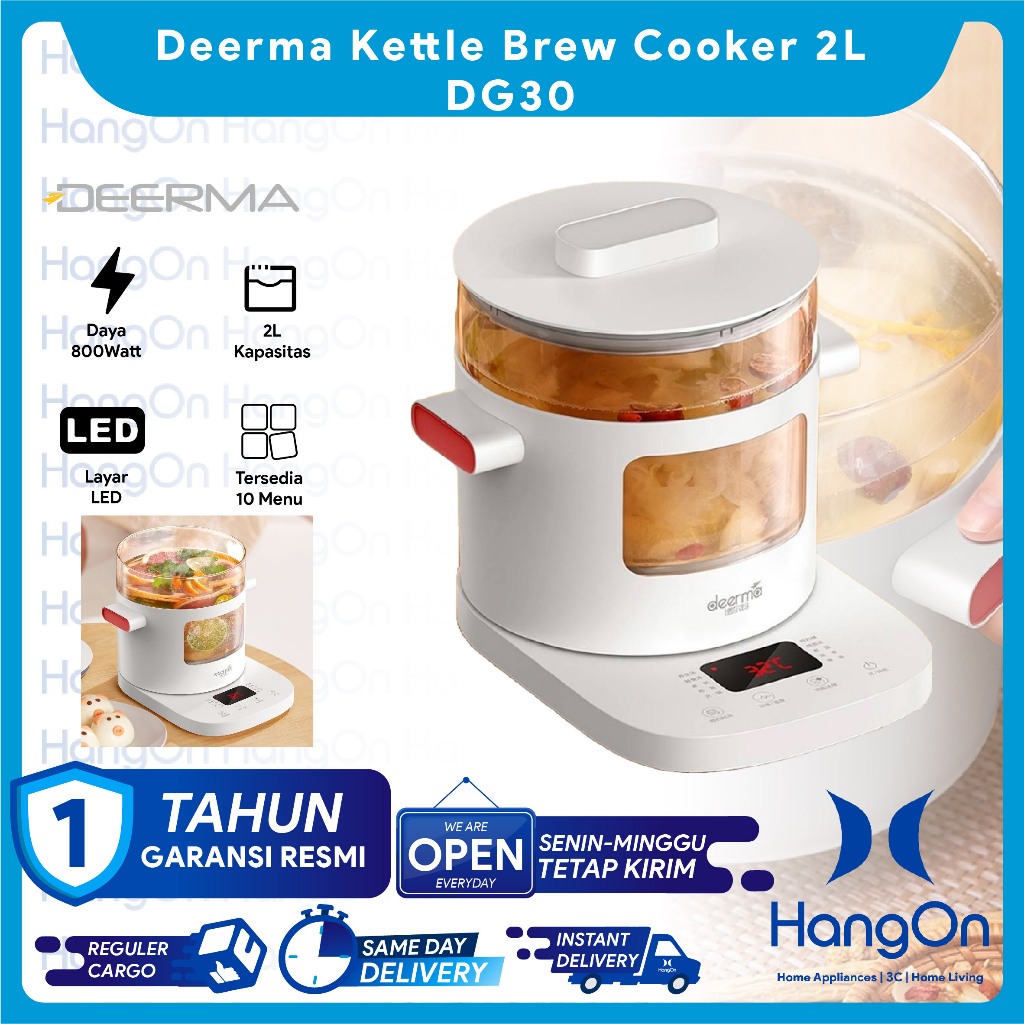 Jual Deerma DG30 Kettle LED Smart Screen 2L Brew Cooker Master Panci ...