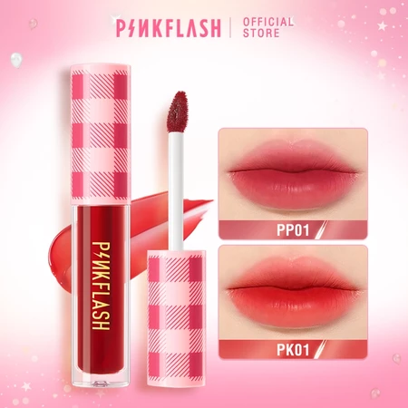 PINKFLASH Water Ink Airy Matte Lip Tint Transfer-proof Lembab Tahan lama Soft Airy-like Matte