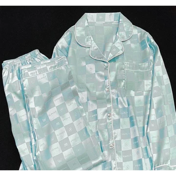 YKL Baju Tidur Wanita Impor Satin Lembut Piyama Setelan Set Cewek Lengan Celana Panjang