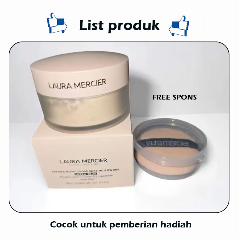 Jual [ Gratis Puff / Ada Glitter ] Laura Mercier Translucent Loose ...