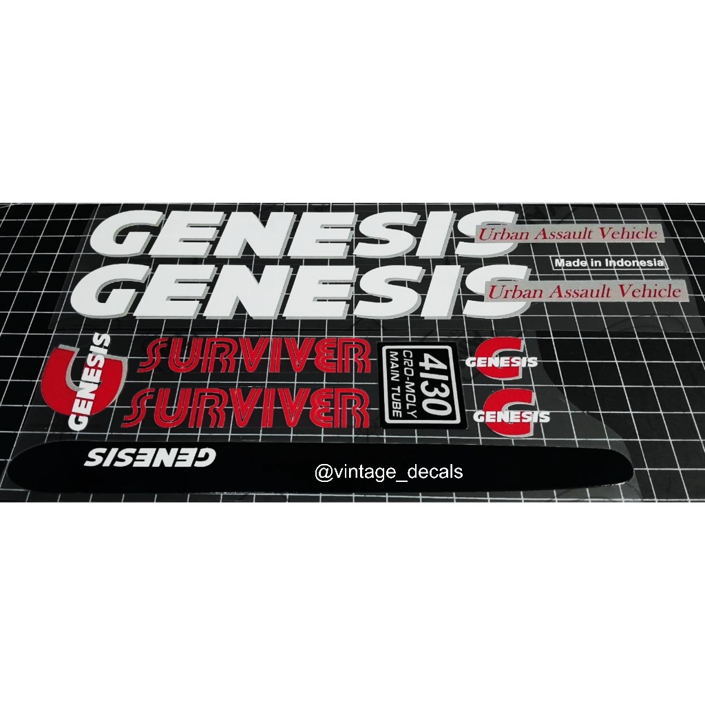 Jual sticker decals sepeda GENESIS PILOT SURVIVER | Shopee Indonesia