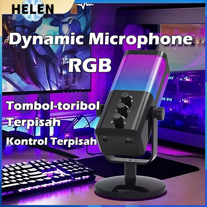 Jual Microphone Condenser M7 RGB Tombol-Tombol Terpisah Mikrofon ...