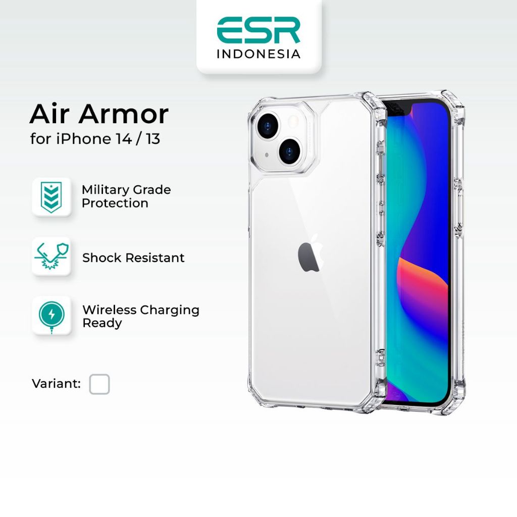 ESR Air Armor Case iPhone 13 iPhone 14/14 Pro Case Casing Hardcase  Handphone Transparan Magsafe