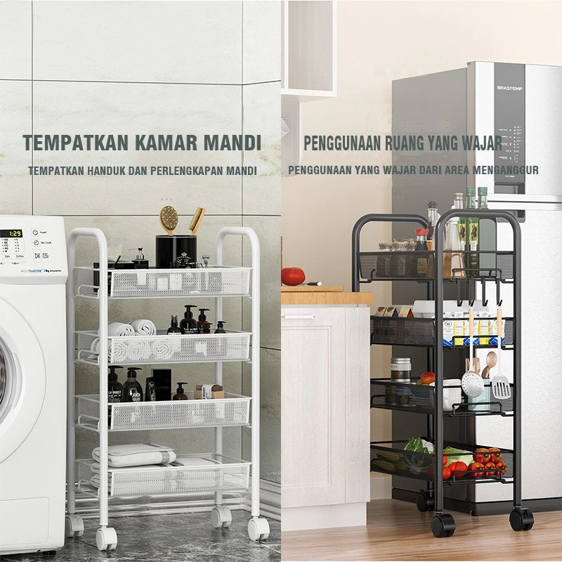 Jual Rak Troli Susun Rak Roda Rak Lantai Beroda Rak Ruang Tamu Rak ...
