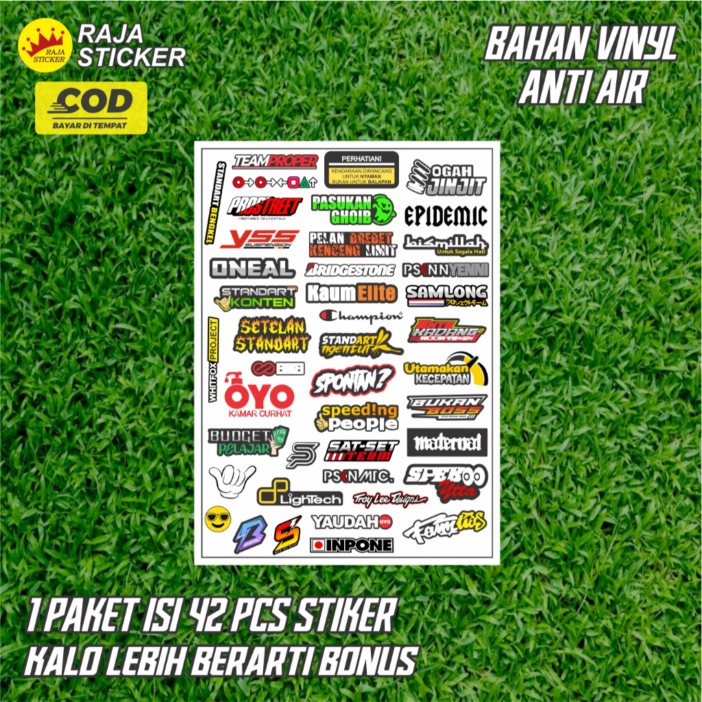 Jual STICKER PACK YANG LAGI VIRAL TERMURAH 1 PACK ISI 42 PCS | Shopee ...