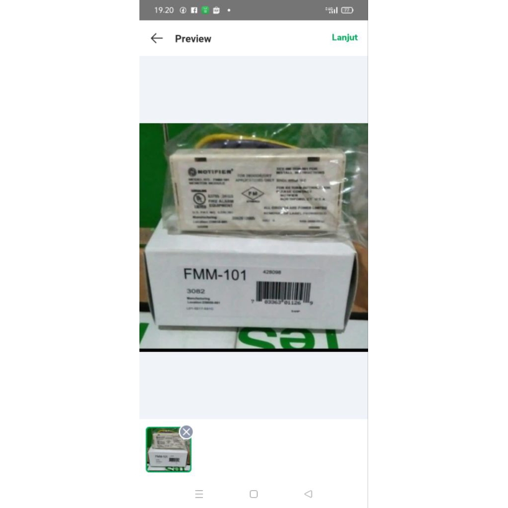 Jual Mini Monitor Module Notifier FMM-101 FMM101 Notifier Original ...