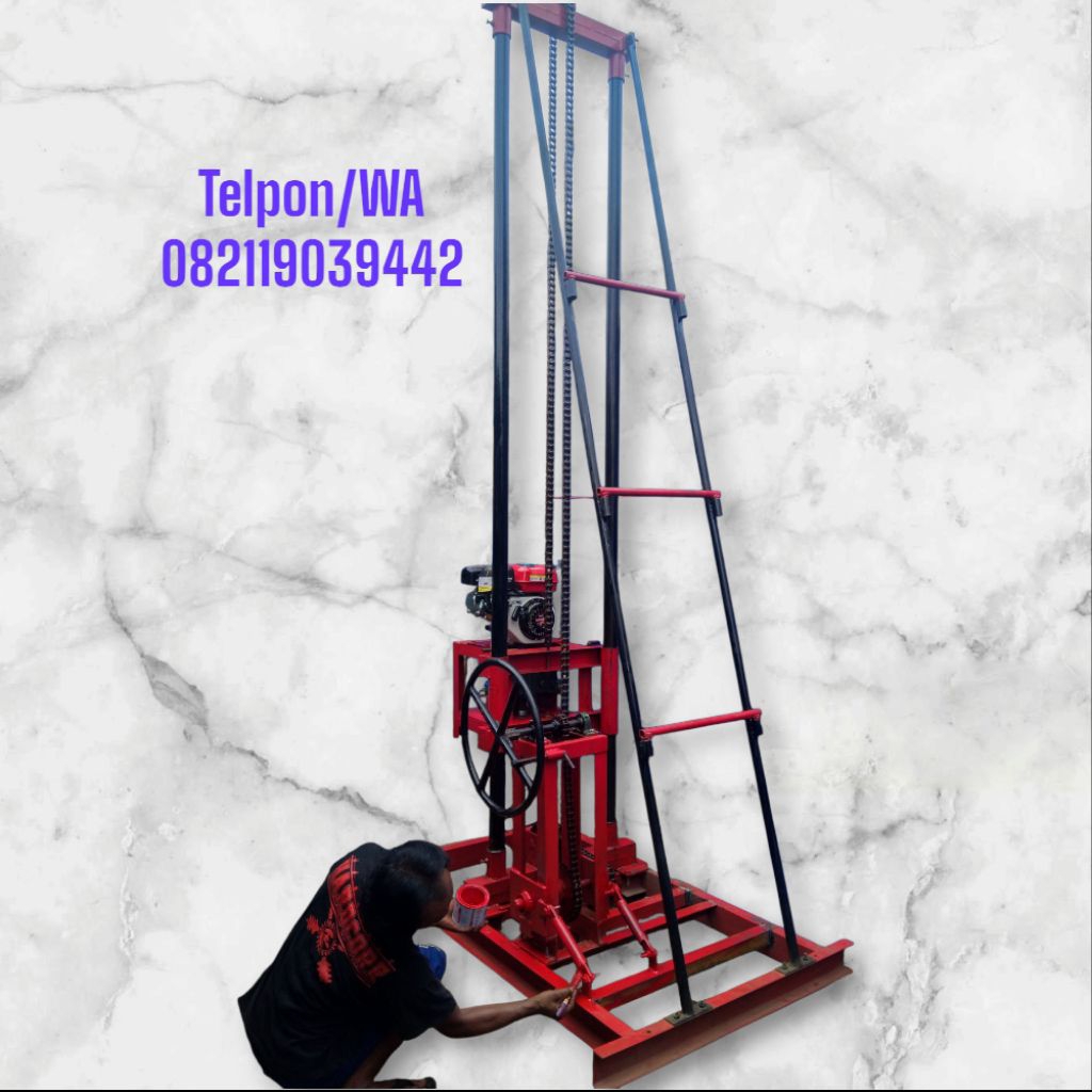 Jual PROMO mesin bor tanah type power rig menara pipa single gearbox ...