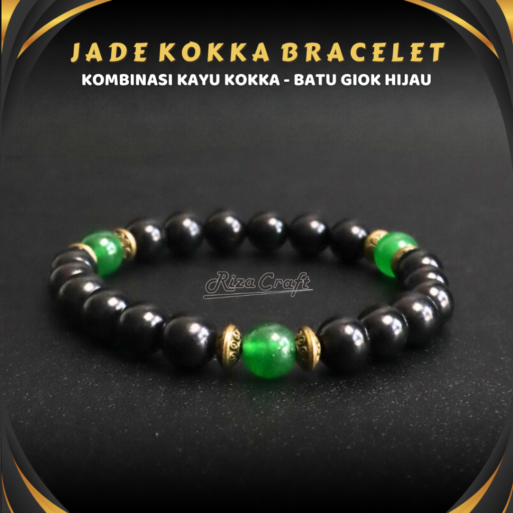Jual Gelang Aesthetic Kayu Kokka Kokah Koka Kaokah Asli Kombinasi Batu ...
