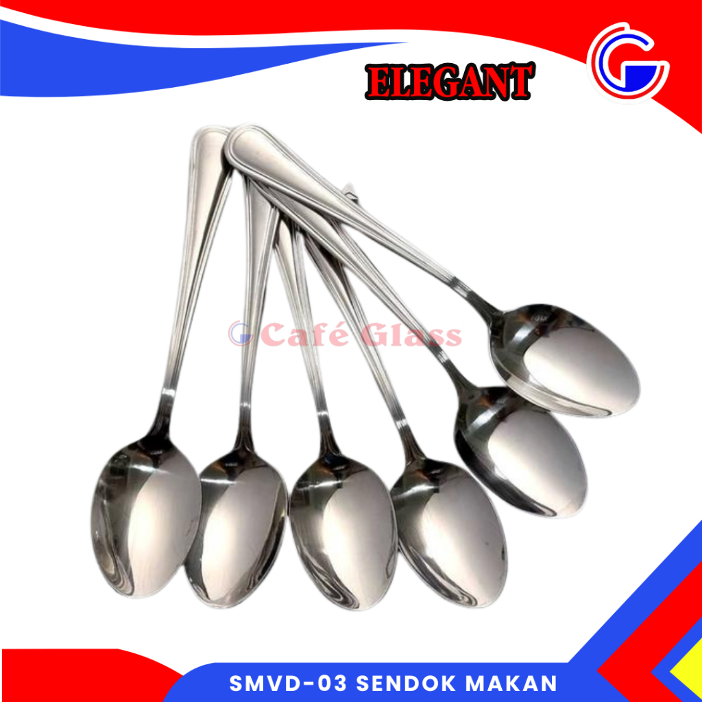 Sendok Garpu Makan Elegant - Smvd-01 Garpu - Smvd-03 Sendok - Peralatan Makan Stainless Tebal