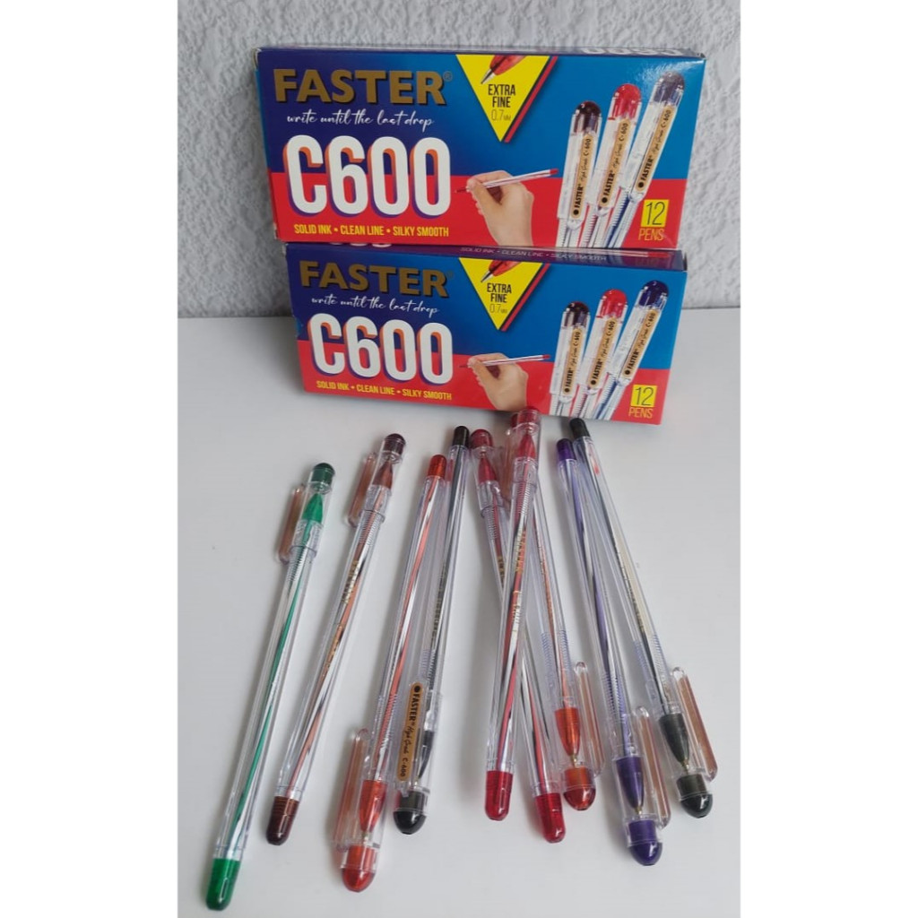 Jual Pulpen/Ballpoint FASTER C-600 Extra Fine 0.7mm | Shopee Indonesia