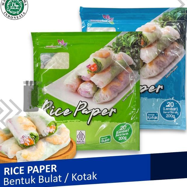 Jual RICE PAPER BENTUK KOTAK BULAT KERTAS SAYURAN SEHAT | Shopee Indonesia