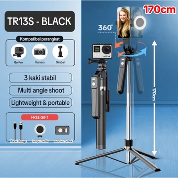 Jovitech TR13S 4in1 Tripod 170CM Tongsis Bluetooth Selfie Stick Tripod With Remote Selfie Stick