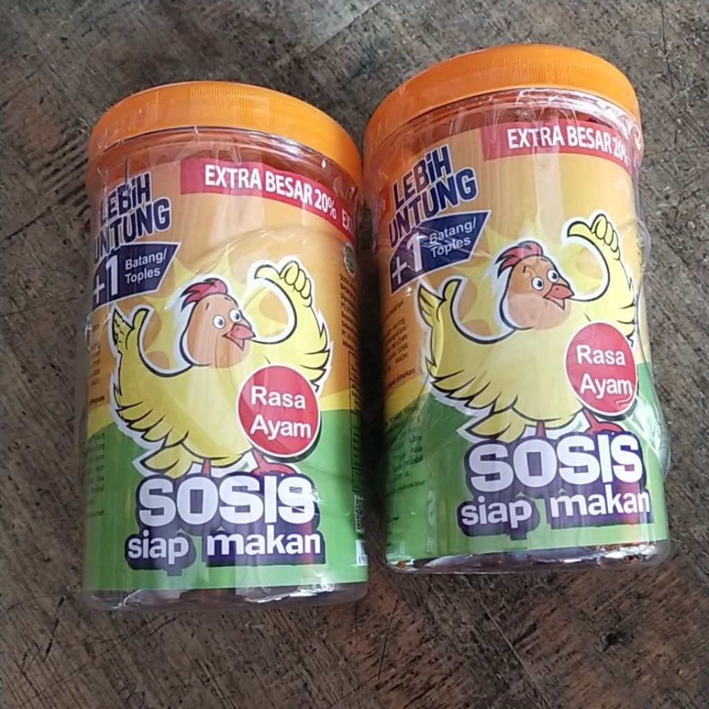 Jual Sosis so nice siap makan rasa ayam rasa sapi 1 toples isi 24+1 pcs ...