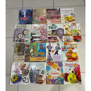 ( PROMO BUKU MURAH ORIGINAL  ) BUKU KREASI / KETERAMPILAN / PUFF QUILTING / KREASI LAMPION RAJUT / Kumpulan Kreasi Bunga, Aksesori, Ballon dan Makanan