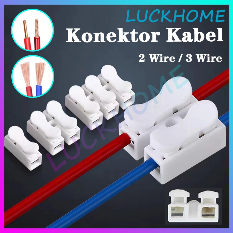 Jual Konektor Kabel Listrik 2pin 3pin Quick Connect Terminal Block ...