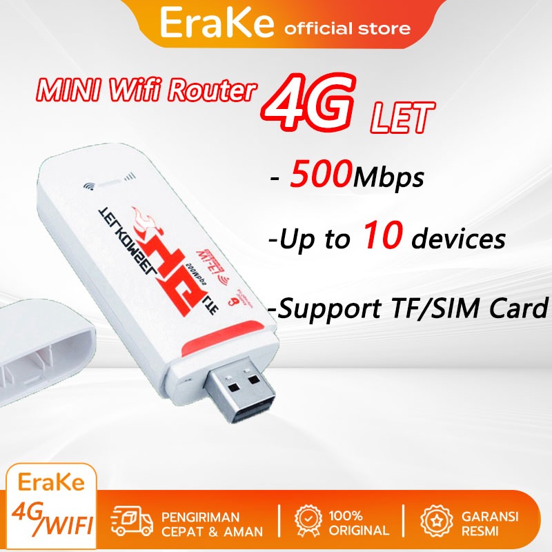 Jual Portable Modem Wifi 4G All Operator USB 500Mbps Unlock Band 1/3/5 ...