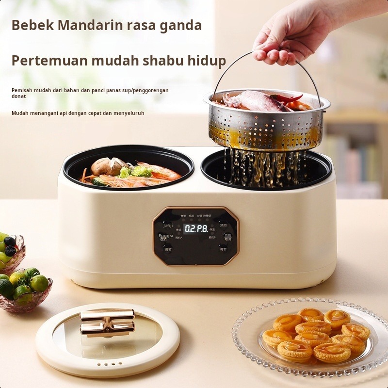 Jual Panci Listrik Double Pot Serbaguna 3.6L , 6IN1/ Panci Rice Cooker ...