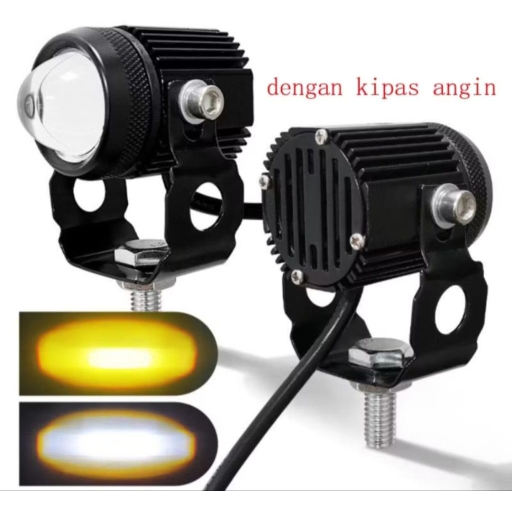 Lampu Tembak Sorot Laser LED D2 Plus Kipas 2 Warna Grade A Premium Quality