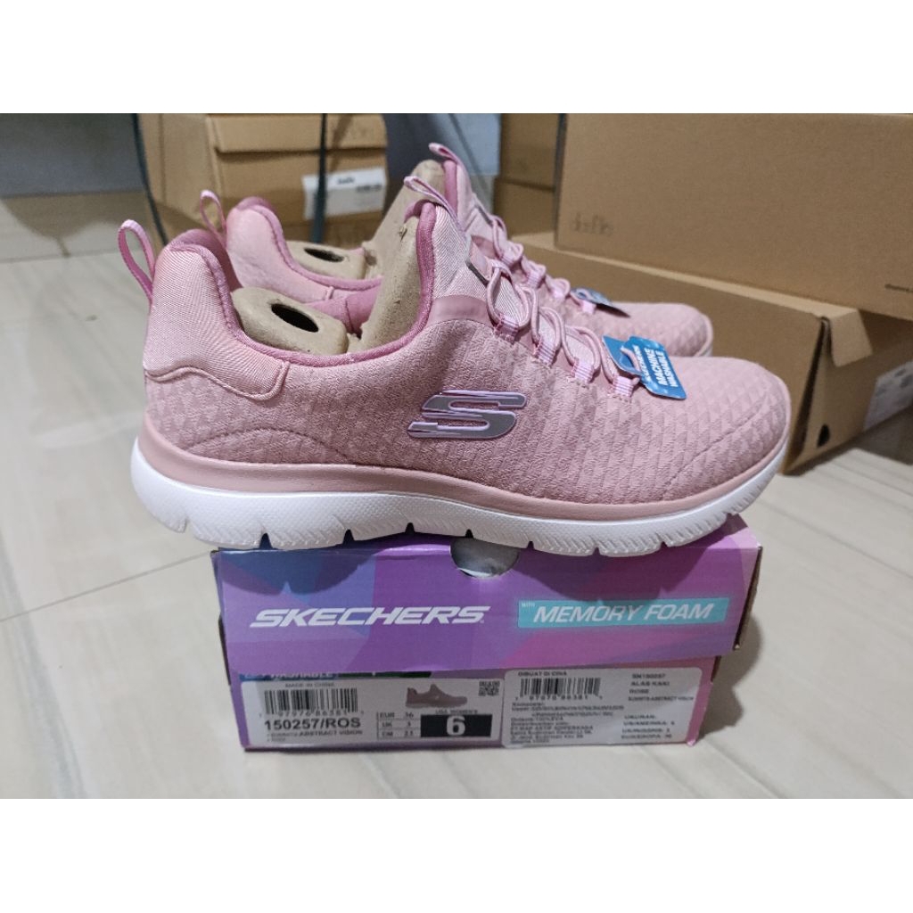 Jual Skechers Summits abstract visoin 150257/Ros (pink) | Shopee Indonesia