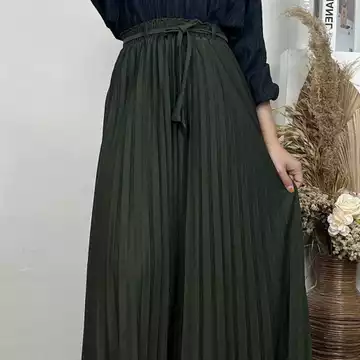 Rok Plisket Wanita Premium Koshibo Korean Crepe Tebal