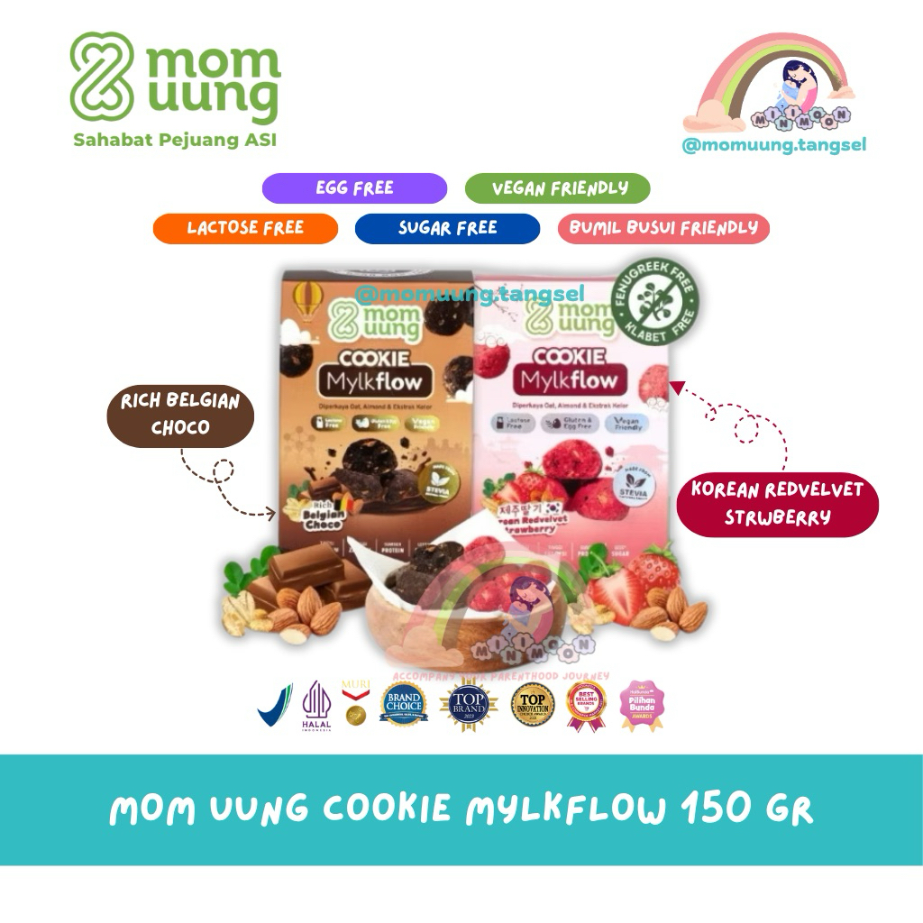 Jual MOM UUNG COOKIE MYLKFLOW NEW FORMULA RASA RICH BELGIAN CHOCOLATE ...