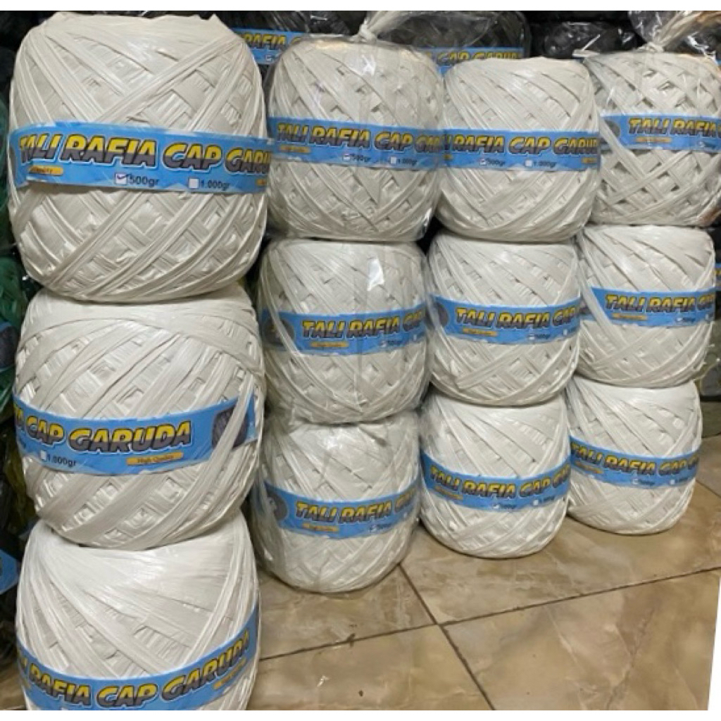 Jual Tali Rafia Putih susu 500 gram cap garuda | Shopee Indonesia