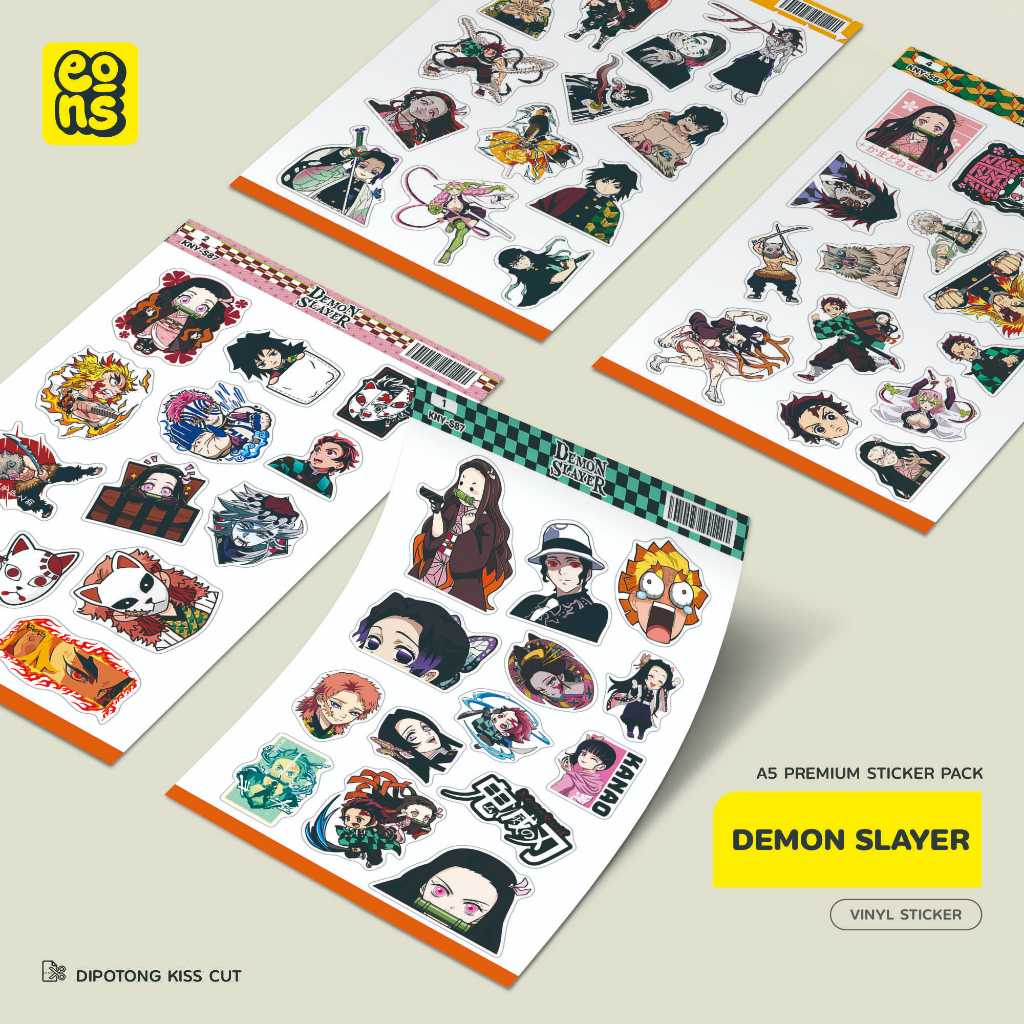Jual Stiker Pack DEMON SLAYER Waterproof Aesthetic- untuk Laptop, Motor ...