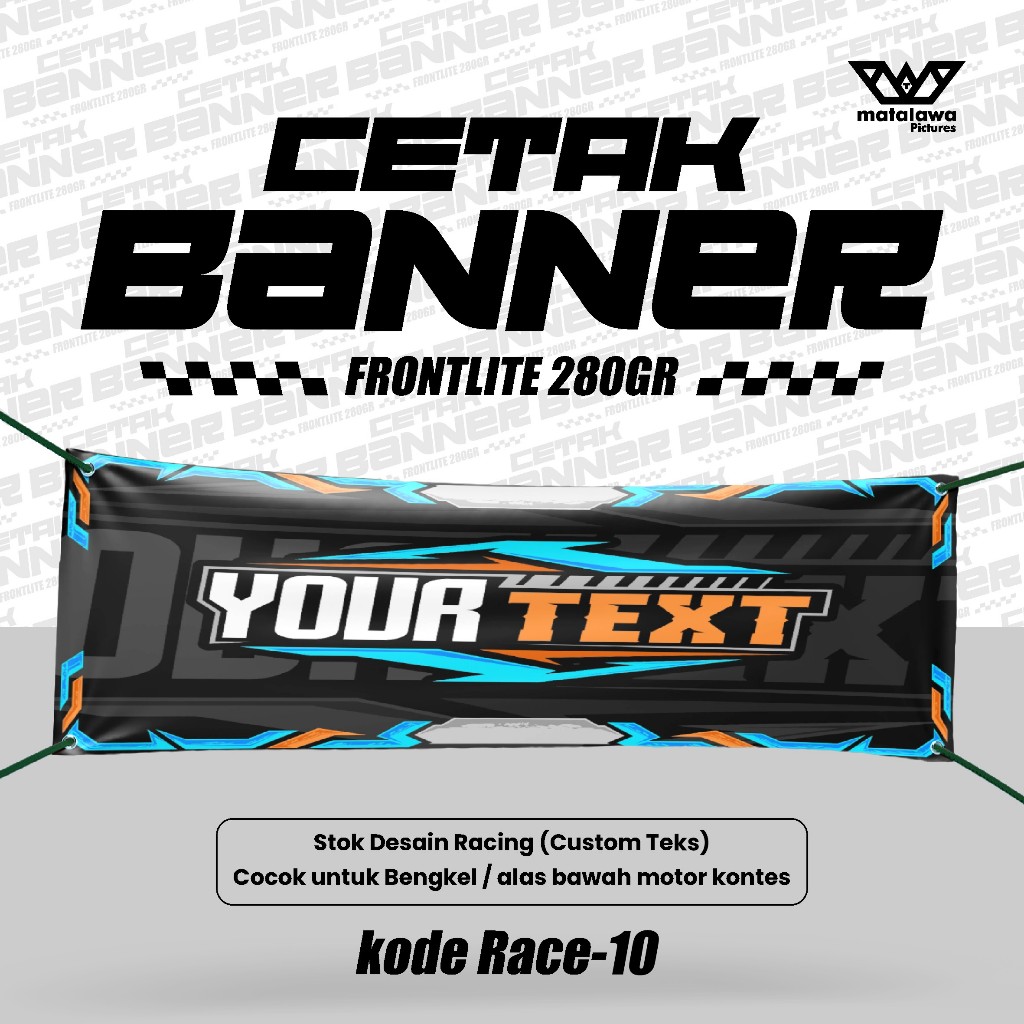 Jual Custom Banner Bengkel Desain Racing Spanduk Kontes Bengkel Service ...