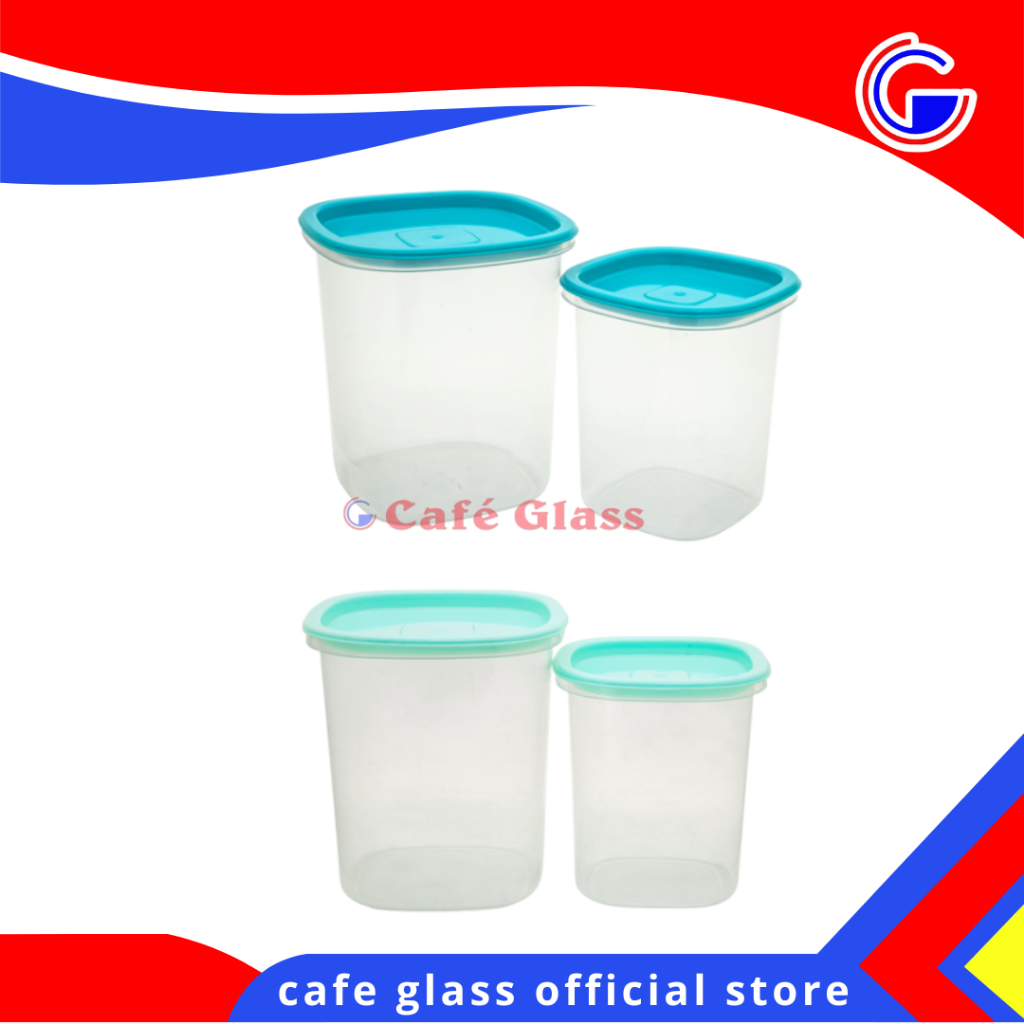 Toples Polos Kotak 3,5 Liter I Toples Kue Grean Leaf I Toples Scotia I Toples Serbaguna I Gl-5624