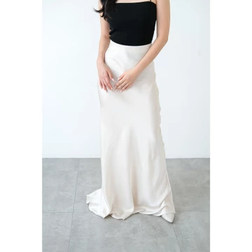 Jenn Rose Hilda Maxi Satin Silk Skirt Rok Satin 110Cm Rok Satin Panjang