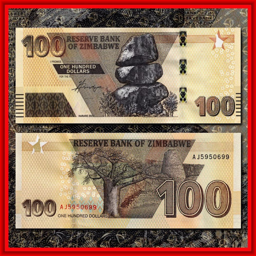 Jual ZIMBABWE 100 Dollars 2020-2023 , UNC | Shopee Indonesia