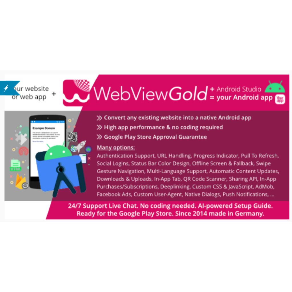 Jual WebViewGold for Android | Convert website to Android app No Code ...